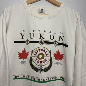 Yukon Softball Crewneck Sweatshirt - White